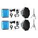 Nanlite FC-120B LED Bi-Colour Spot Light Dual Kit (w/ Light Stand And Softbox)